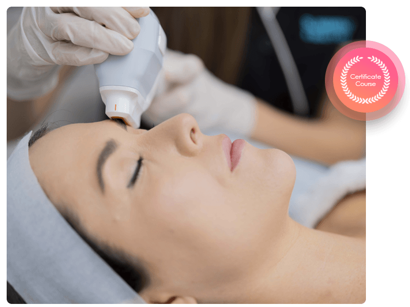 HIFU non surgical facelift treatment being performed during training course